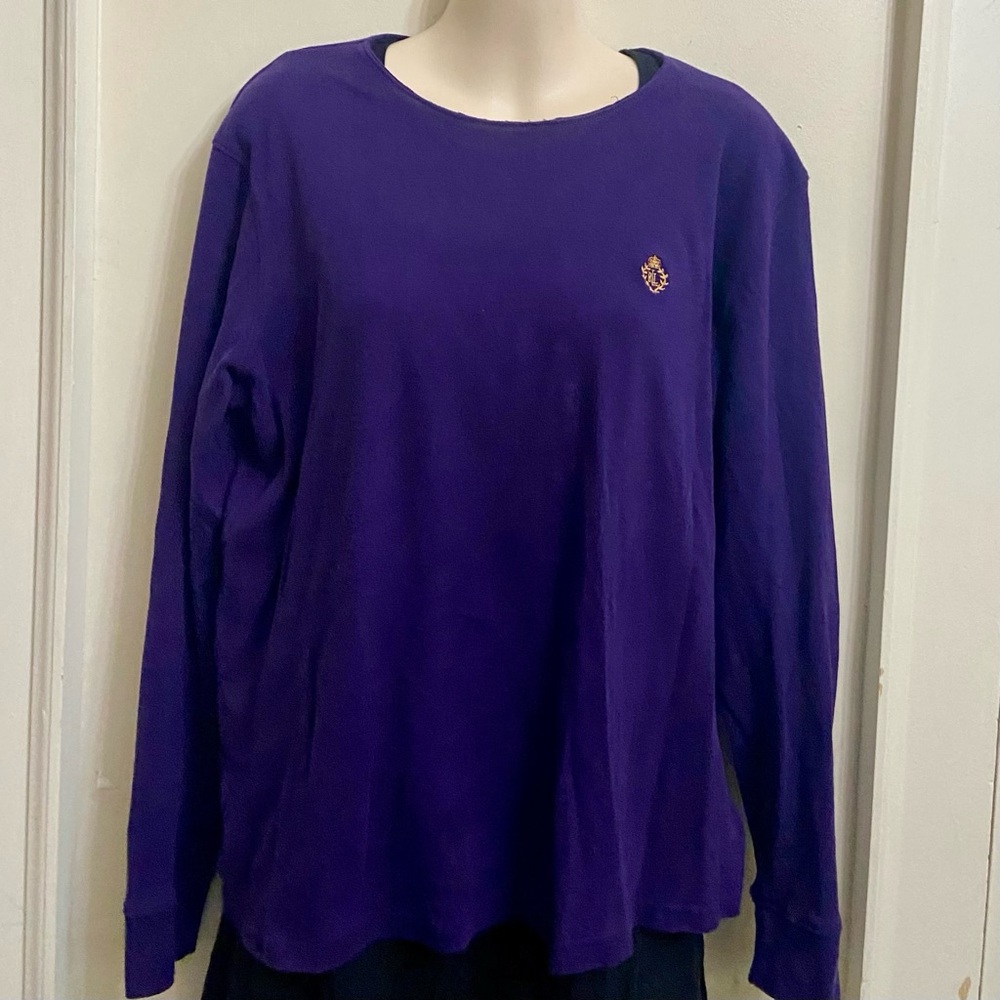 Ralph Lauren Purple Long Sleeves Blouse (L)